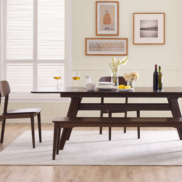 Currant Long Bench, Black Walnut