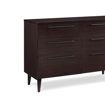 Sienna Six Drawer Dresser, Mocha