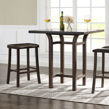 Tulip 26" Counter Height Stool, Black Walnut, (Set of 2)