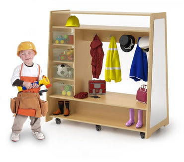 Mobile Dress Up Center With Trays and Mirror WB1734