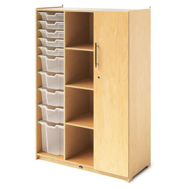 Teachers Wardrobe With Trays And Locking Door - WB1810