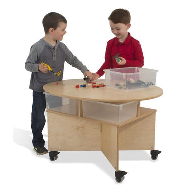Mobile Collaboration Table With Trays WB1816