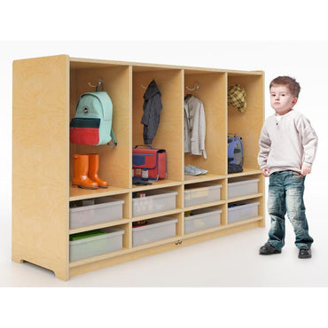 Toddler Eight Section Coat Locker With Trays - WB3404