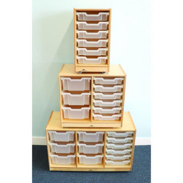 Clear Tray Double Storage Cabinet - WB7002