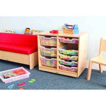 Clear Tray Double Storage Cabinet - WB7002