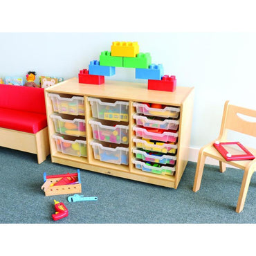 Clear Tray Triple Column Storage Cabinet - WB7003