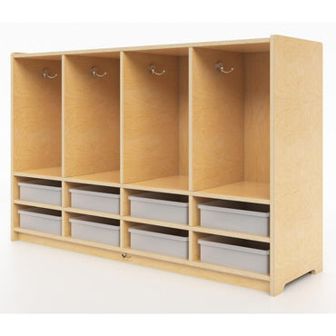Toddler Eight Section Coat Locker With Trays - WB3404