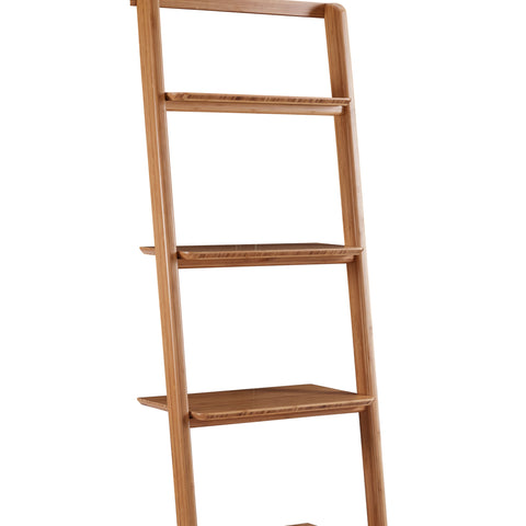 Currant Leaning Bookshelf, Caramelized