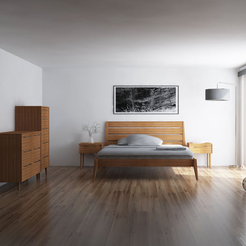 Sienna Queen Platform Bed, Caramelized