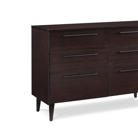 Sienna Six Drawer Dresser, Mocha