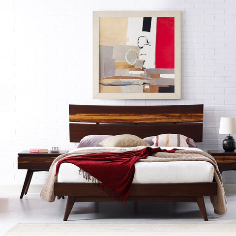Azara Queen Platform Bed, Sable
