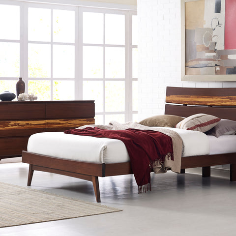 Azara California King Platform Bed, Sable