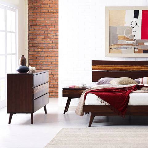 Azara California King Platform Bed, Sable