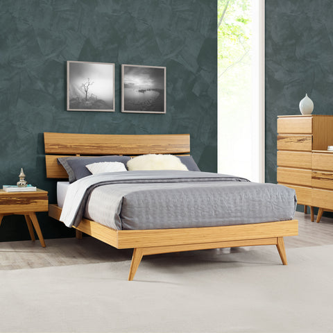 Azara Eastern King Platform Bed, Caramelized
