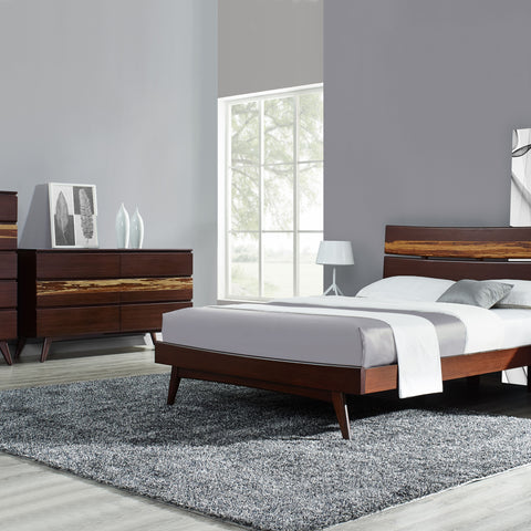 Azara Eastern King Platform Bed, Sable