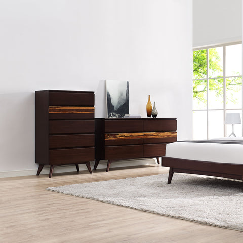 Azara Six Drawer Dresser, Sable