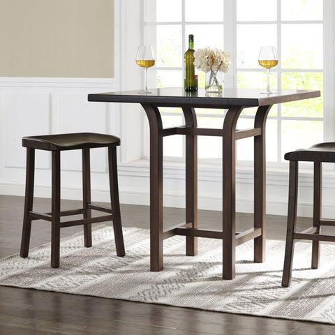 Tulip 30" Bar Height Stool, Black Walnut, (Set of 2)