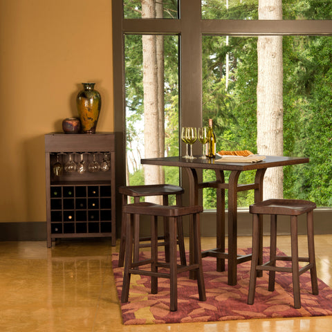 Tulip 30" Bar Height Stool, Black Walnut, (Set of 2)