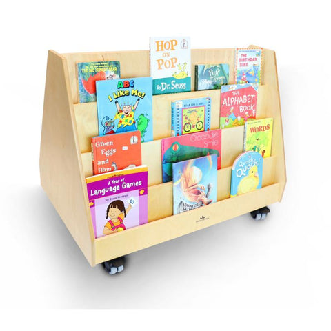 Two Sided Mobile Book Display Stand WB0139