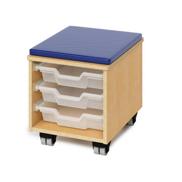 Teachers Rolling Stool With Trays - WB1811
