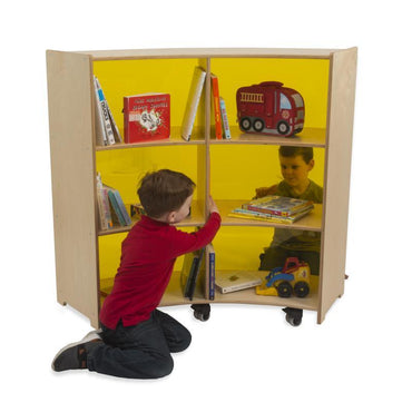 Back Curve-Out Cabinet Yellow Acrylic Back - WB1824