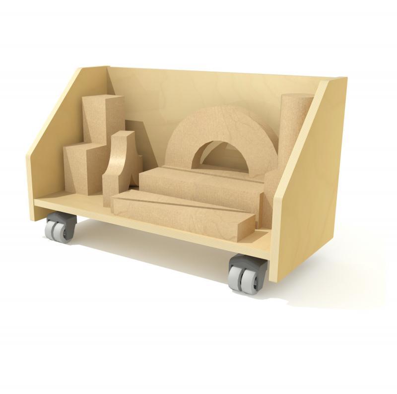 Mobile Building Block Storage Cart - WB4374