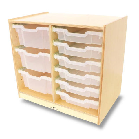 Clear Tray Double Storage Cabinet - WB7002