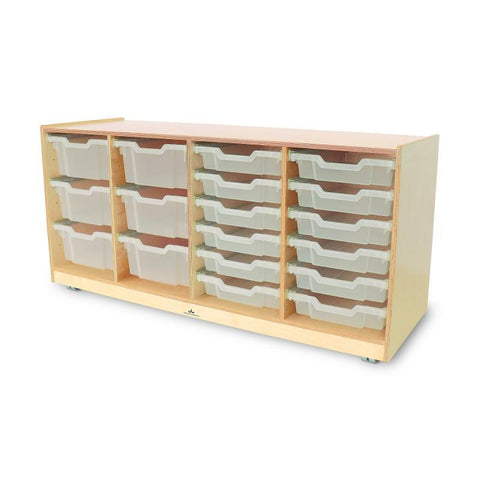 Clear Tray Quad Storage Cabinet WB7004