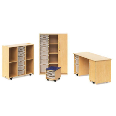 Teachers Rolling Stool With Trays - WB1811