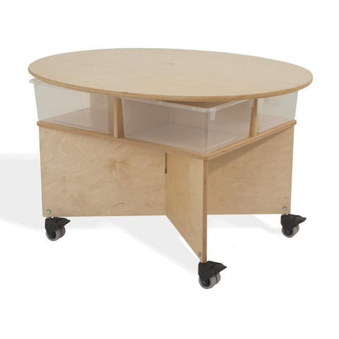 Mobile Collaboration Table With Trays WB1816