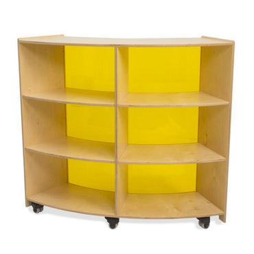 Back Curve-In Cabinet Yellow Acrylic Back - WB1823