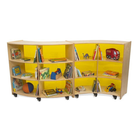 Back Curve-In Cabinet Yellow Acrylic Back - WB1823