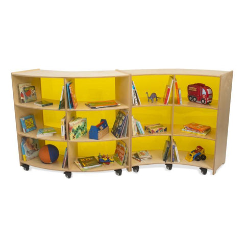 Back Curve-Out Cabinet Yellow Acrylic Back - WB1824