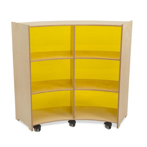 Back Curve-Out Cabinet Yellow Acrylic Back - WB1824